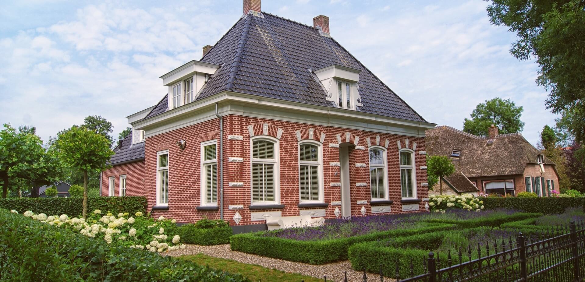 grass field with house